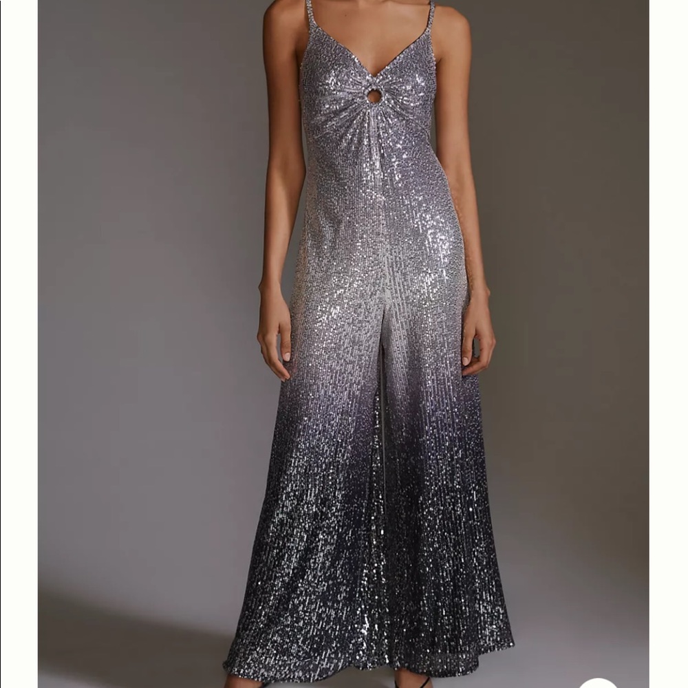 Anthropologie Online Exclusive Ombré Sequin Jumpsuit (including duster)